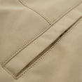 thumbnail image 6 of Gyexs Dress Pants for Men Cotton Elastic Waist Pants for Senior Men Spring Summer Bussiness Casual Trousers with Pockets Beige, Szie L, 6 of 7