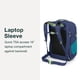 thumbnail image 4 of Paquete de viaje Osprey Daylite, 44 litros, equipaje de mano, azul, Spikemoss/Alkaline, 4 of 9