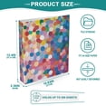thumbnail image 3 of FORMRS 3 Ring Binder 1.5 inch with Pockets Set of 2 Clip Board 200 Sheets Capacity, Light Colorful Circles, 3 of 8