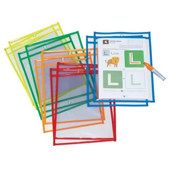 Pacon  Dry Erase Pockets 10 Assorted Color