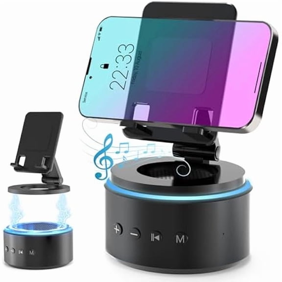 wonima06 Dad Men Him Husband Gifts from Daughter Son Wife, Cell Phone Stand with Wireless Bluetooth Speaker, Tech Gadget Adjustable Detachable White Noise Sound Machine Dad Birthday Gifts