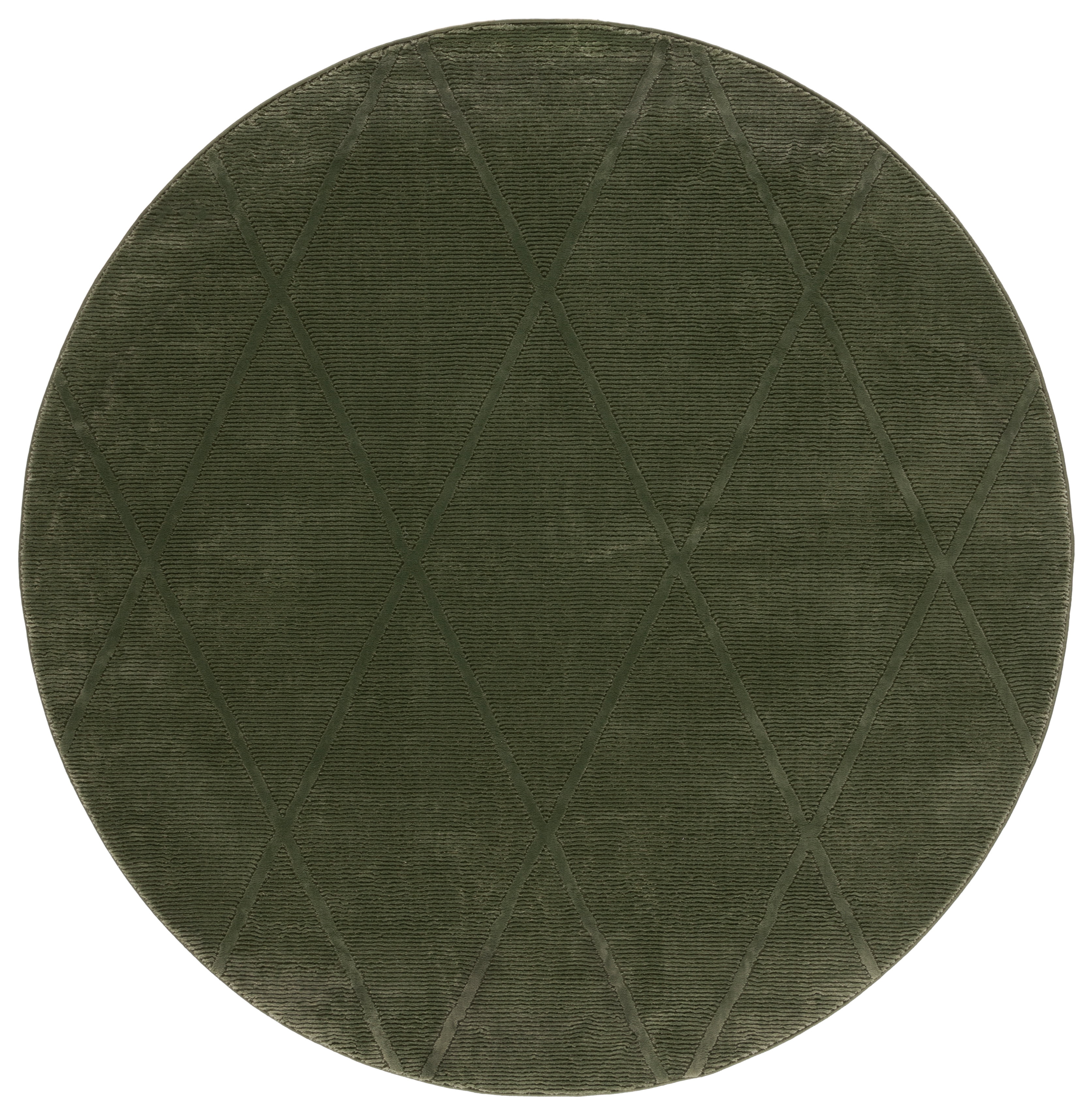 Safavieh Revive Lorrin Diamond Polyester Area Rug, Green, 5'3" x 5'3" Round