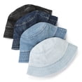 thumbnail image 7 of TOPTIE Washed Denim Bucket Hat Packable Unisex Summer Cap for Beach, Fishing & Travel-DarkBlue, 7 of 7