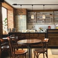 thumbnail image 6 of FSLiving Dimmable J Type Track Light Pendants Retro Lighting Industrial Light Fixtures E26 Socket Clear Bell Glass 3.2 Ft, Track Mount Industrial Style for Barn Kitchen Island Planting Customizable, 6 of 9