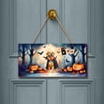 thumbnail image 2 of Happy Halloween Vampire Golden Retriever BOO with Pumpkins Fun and Spooky Landscape Wood Sign Goldens Dog Lover Gifts Idea Hanging Wall Home Decor - 00018, 2 of 5