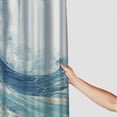 thumbnail image 3 of Orinice Waves Shower Curtains for Bathroom Light Blue Ocean Wave Bathroom Decor Sea Themed Bath Curtain Hooks Included  60x72, 3 of 7