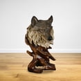 thumbnail image 4 of Estatua de animal BLESIY 2 Uds decoración Hogar oficina cabeza de madera, 4 of 8