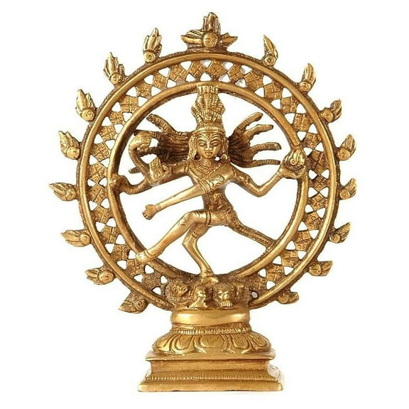 Brass Lord Shiva Natraj Idol | Natraja, Dancing Shiva Statue Handcrafted Sculpture for Home Decor  Size-6 inches