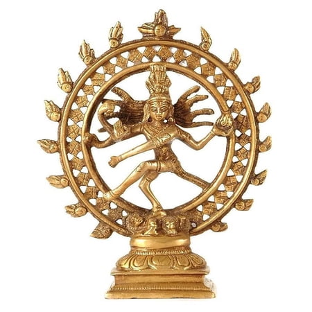 Brass Lord Shiva Natraj Idol | Natraja Dancing Shiva Statue Handcrafted Sculpture for Home Decor Size-6 inches