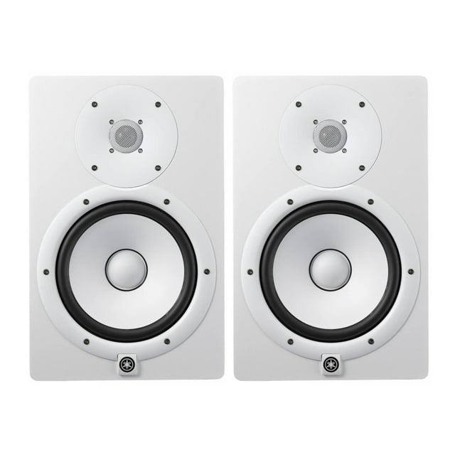 YAMAHA HS8 Paquete de monitor de estudio eléctrico de 8 pulgadas (blanco, paquete de 2) (2 artículos)