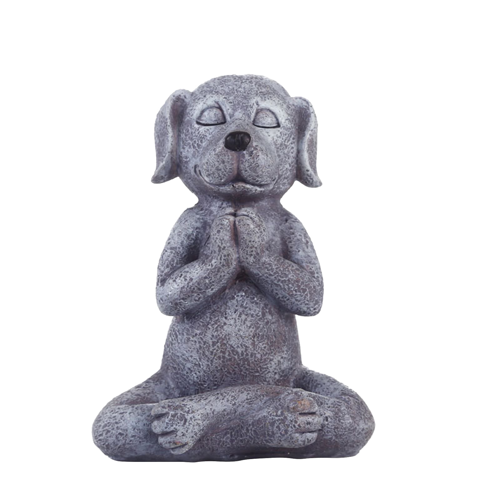 Puloru Buddha Dog Statue Zen Yoga Sitting Meditation Figurine Table