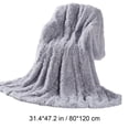thumbnail image 2 of XIA0LE Thickened Long Faux Fur Throw Blanket, 31.5x42.5 Inchesfuzzy Faux Fur Throw Blanket, Reversible Shaggy Blankets, Fluffy Plush Warm Throws For Sofa Couch, Gray, 2 of 5