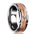 thumbnail image 1 of Anillo de carburo de tungsteno con borde biselado y ranura azul de 8MM para hombre, anillo de fibra de carbono azul con dragón celta negro, anillo de boda para hombre Tan Jianjun unisex, 1 of 2