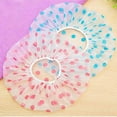 thumbnail image 6 of Shangling Shower Caps, 3 Piece Waterproof Bath Caps Plastic Reusable Shower Caps Elastic Band Bath Hair Hat for Women Ladies Spa Salon, 6 of 6