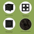 thumbnail image 4 of Pure Garden Lattice Design Macetero, paquete de 2 – Macetas decorativas para flores o plantas al aire libre de 14.75 pulgadas – Porche frontal, decoración de patio y jardín (negro), 4 of 7