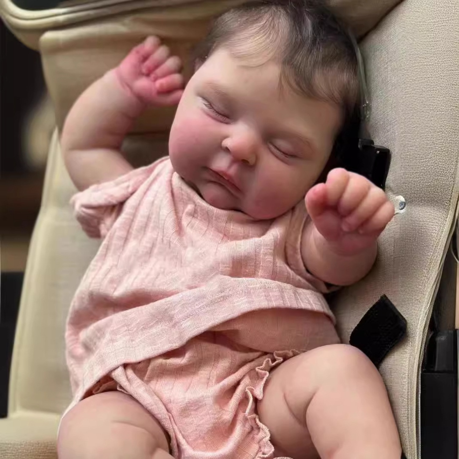 50CM Lifelike Reborn Baby Doll  Peaches Rebirth Doll Simulation Baby 3D Skin, Cotton Body