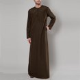 thumbnail image 2 of OUSITAID Robe Décontractée Ample Musulmane Arabe Dubai à Manches Longues avec Fermeture Éclair, 2 of 6