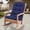 Navy, variant on Rocking Chair Cushion 44x19 Inch, Water Resistant Tufted Outdoor Cushion with Elastic Straps Non-Slip Ties Stain Proof Patio Furniture Seat Back Cushion Gray 1-Pack