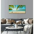 thumbnail image 2 of CDDposter Beach Wall Art Decor Tropical Ocean Canvas Picture for Living Room Blue Seascape Painting for Bedroom Coastal Theme Landscape for Home Office Decorations Ready to Hang(20"*40"), 2 of 7