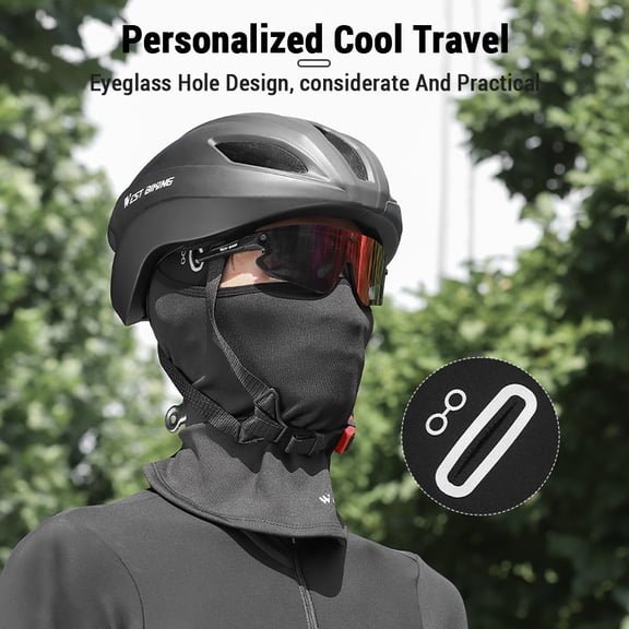 Riousery Cold Weather Balaclava Ski Mask for Men and Women, Windproof Thermal Winter Scarf Face Mask, Neck Warmer Hood for Cycling & Snowboarding, Black