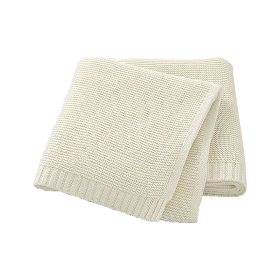 Custom Embroidered Baby Knitted Blanket Soft Warm Nursery Swaddling Crib Receiving Cover for Toddler Boy Girl