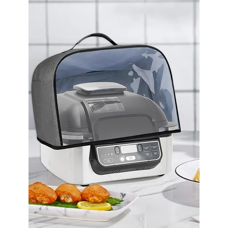 Bobash Kitchen Appliance Covers with Pockets Waterproof Air Fryer Dust Cover Durable Dust Protection Square Accessories with Handle Gray, Size: 13.5