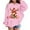 Pink, variant on Print Girls Hooded Sweatshirt Festive Pullover Soft Top Cozy Winter Wear Playful Holiday Outfit for Kids Comfy Jr 4-5 Years