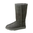 thumbnail image 1 of Ugg Bottes Classiques en Cuir Gris Mi-Veau pour Femmes - 10M, 1 of 3