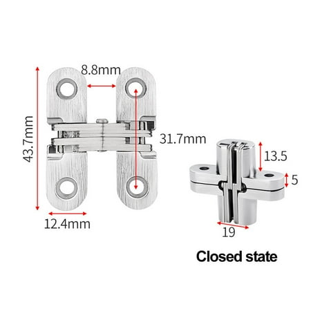 

Fule Invisible Concealed Cross Hinged Wooden Door Zinc Alloy