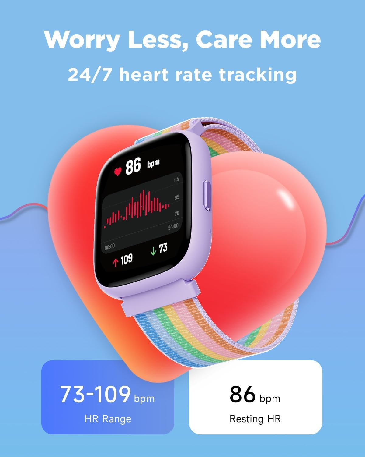 BIGGERFIVE Smart Watch for Kids, 1.8" Fitness Tracker Watch Pedometer, Sleep Monitor, IP68 Waterproof, Calorie Step Counter, Puzzle Game with/Without APP for Girls Teens 5-16,