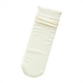 thumbnail image 2 of EQWLJWE Women's Socks Cotton Breathable Glass Silk Socks Transparent Ruffle Print Socks Socks Holiday Clearance, 2 of 3