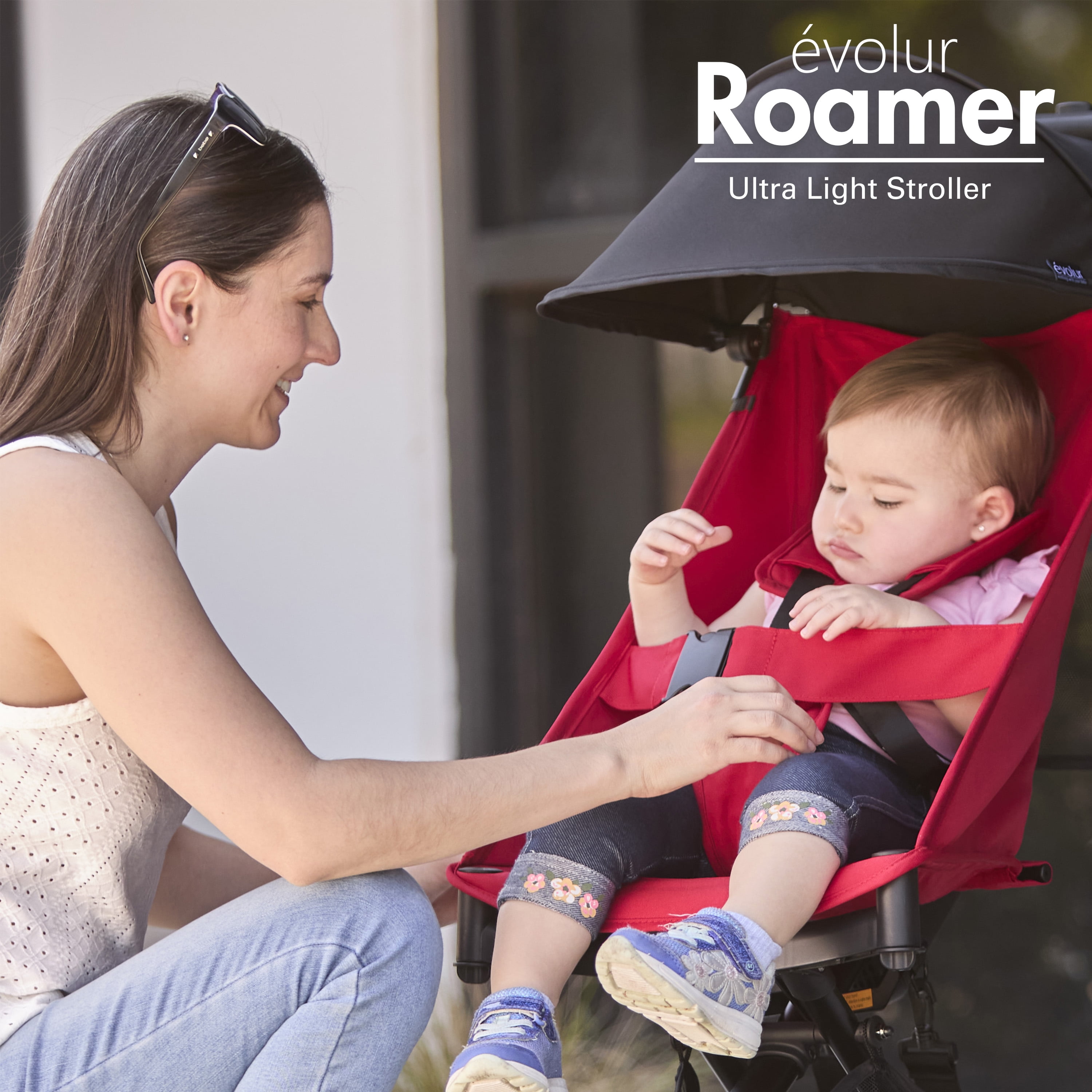 Evolur Roamer Ultra Light Stroller, Red