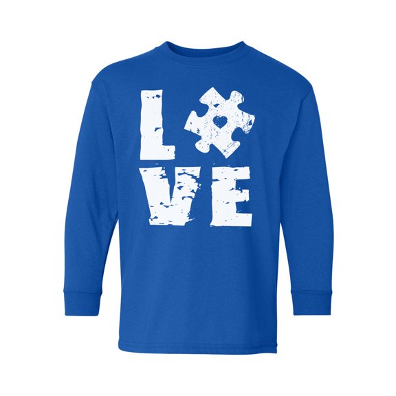 Awkward Styles Kids Autism Shirt Long Sleeve Love Tee for Youth Boys Girls