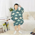 thumbnail image 6 of joogoo Wearable Blanket Hoodie for Cartoon Whales Flannel Sherpa Pocket 3-14 YR S, 6 of 7