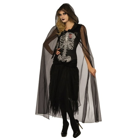 Lovely Lady Death Adult Women Grim Reaper Ghoul Halloween Costume-Std