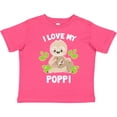 thumbnail image 3 of Inktastic Cute Sloth I Love My Poppi with Green Leaves Boys or Girls Toddler T-Shirt, 3 of 5