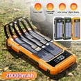 thumbnail image 5 of 20000mAh Solar Power Bank 4 USB Portable Backup External Battery Charger for Cell Phone Orange, 5 of 5