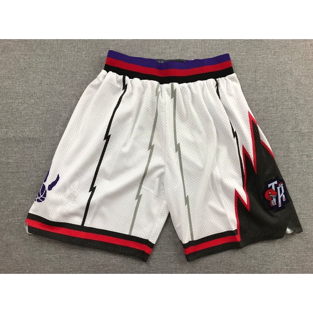 Mcgee'S Raptors Retro Embroidered Zipper Pocket Shorts Basketball Embroidered Shorts