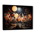 thumbnail image 2 of Designart "New York City Midcentury composition VI" City New York Floater Framed Wall Art Living Room, 2 of 7