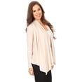 thumbnail image 3 of Women's Solid Open Front Long Sleeve Lightweight Soft Basic Sweater Cardigan, 3 of 4