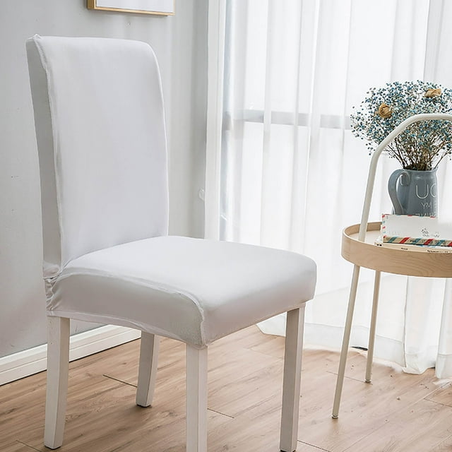 TopLLC Chair Covers for Dining Room, Stretch Solid Color Chair Slipcovers, Soft Breathable Dust-proof Spandex Decorative Seat Cover Elastic Removable Washable Universal Chair Protector for Kitchen