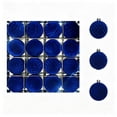 thumbnail image 3 of Fwttom Flocked Christmas Ball Ornaments Set Shatterproof Hanging Merry Christmas Tree Decorations for Holiday Xmas Decor, 2.36", 3 of 8