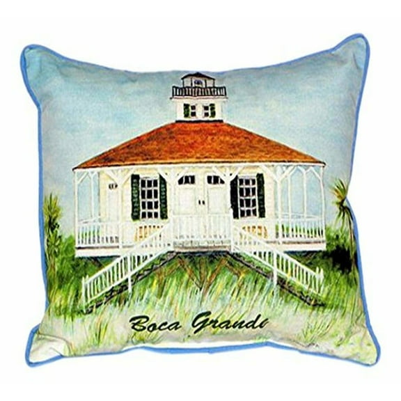 Betsy Drake Interiors Boca Grande Lighthouse Extra Large Zippered Pillow 20x24