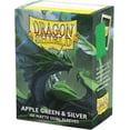 thumbnail image 1 of Dragon Shield Matte Dual Standard Size Card Sleeves 100ct - Apple Green & Silver, 1 of 7