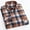 c05Orange, variant on LNWUY Men's Checkered Shirt Long Sleeve Flannel Classic Versatile Soft Breathable Casual Fashion Business Blue L