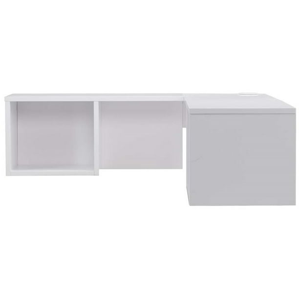 Scranton & co wall mount corner floating desk in white deals