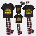 thumbnail image 2 of Pijamas familiares navideños a juego, conjuntos de pijamas negros, árboles de coco, Navidad en julio, 2 of 3