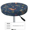 thumbnail image 4 of KLL Cartoon Deers Round Bar Chair Cushion Cover 13 inch ,Bar Stool Protector with Elastic, Soft Washable, 4 of 6