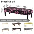 thumbnail image 7 of Jiueut Cherry Blossom Pattern Dining Bench Cover, Removable Rectangle Dining Chair Slipover Machine Washable Bench Seat Protection for Dining Room, Kitchen, Bedroom, 7 of 7