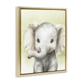 thumbnail image 2 of Stupell Industries Farmhouse Jungle Friends Baby Elephant Gold Floating Frame Canvas Art, 17 x 21, by Christine Simpson Art, 2 of 8
